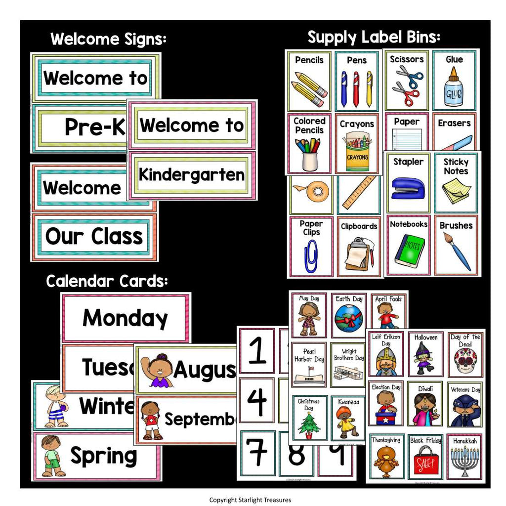Classroom Decor Pack - Beach and Summer Theme