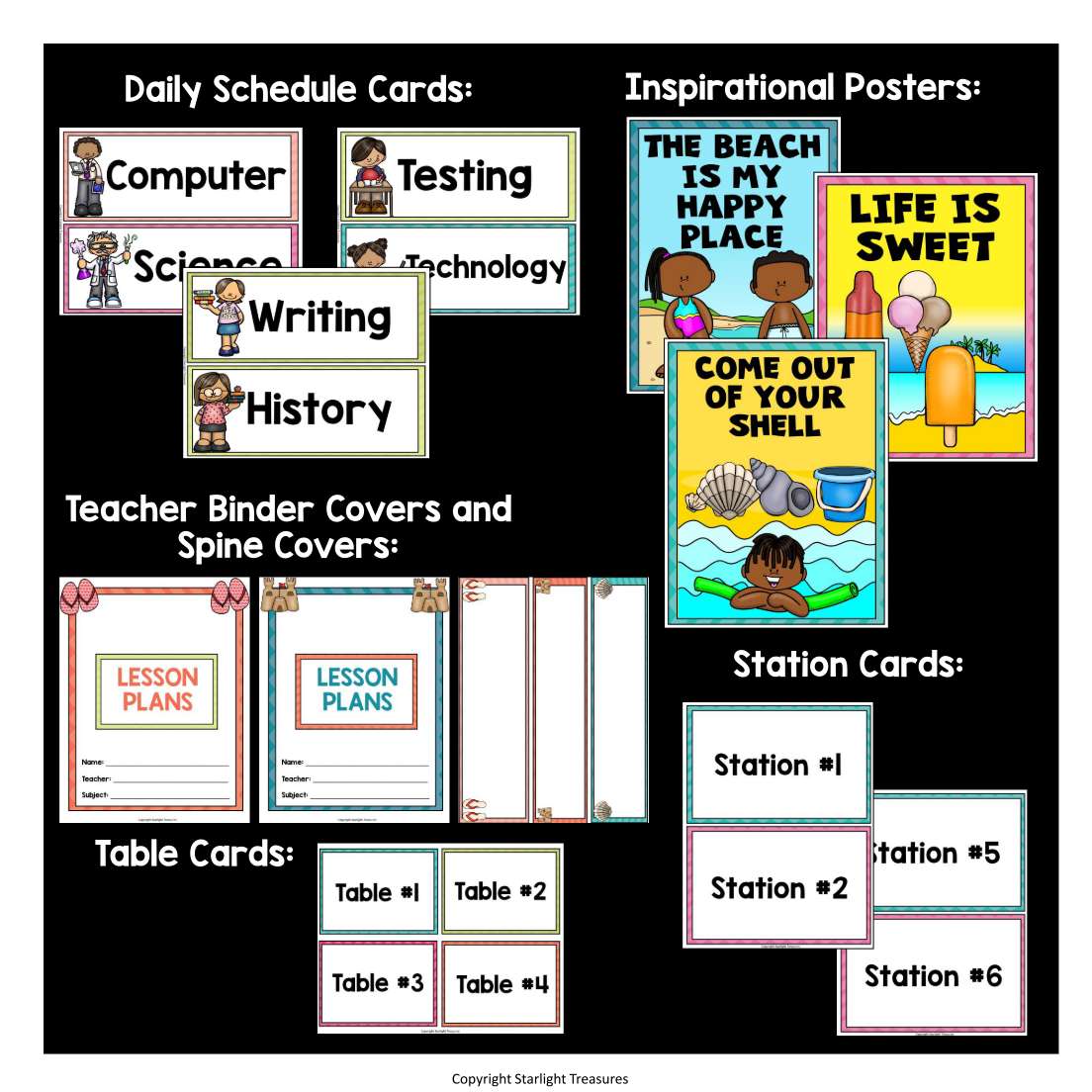 Classroom Decor Pack - Beach and Summer Theme