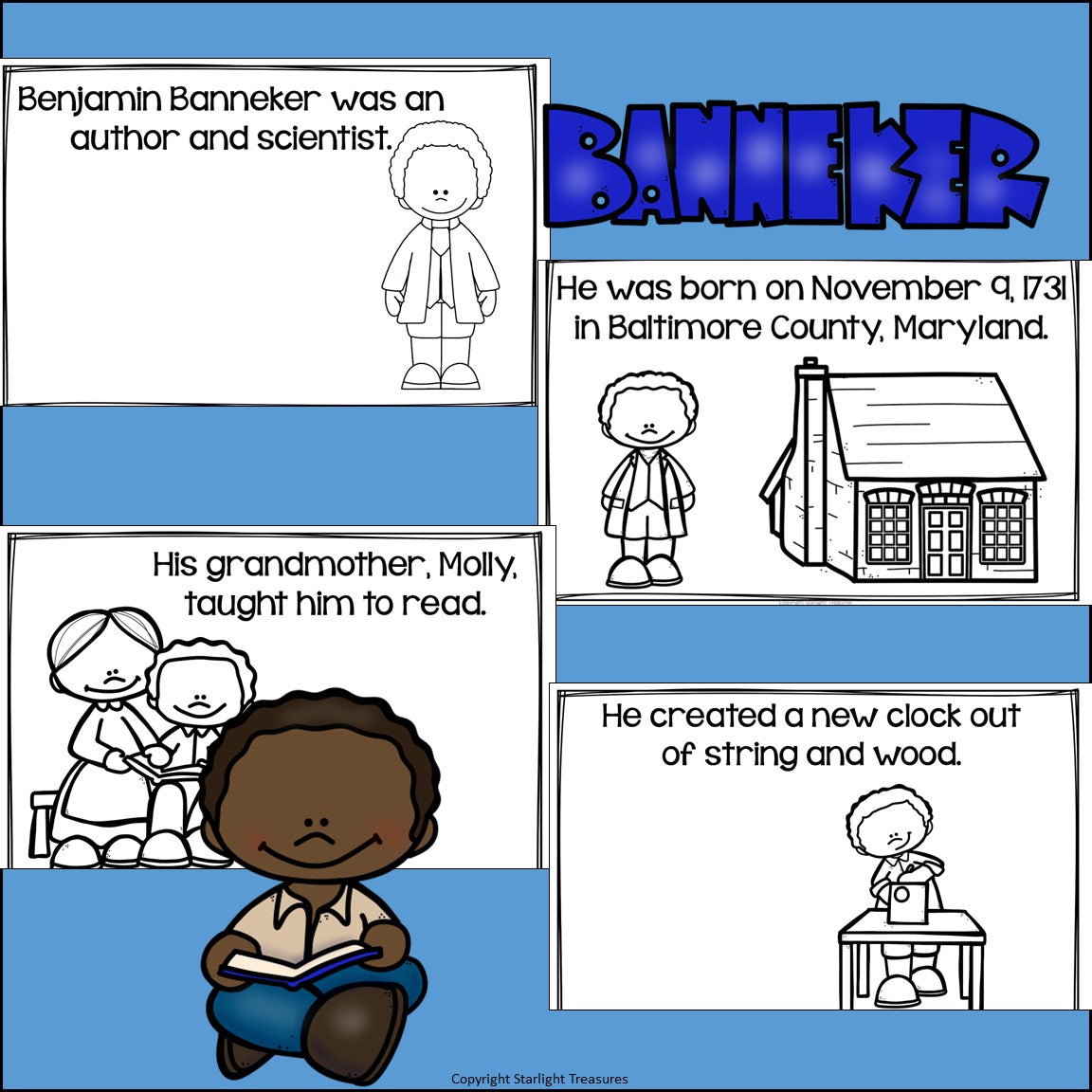 Benjamin Banneker Mini Book for Early Readers: Black History Month