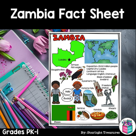 Zambia Fact Sheet for Early Readers - A Country Study