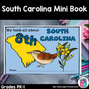 South Carolina Mini Book for Early Readers - A State Study