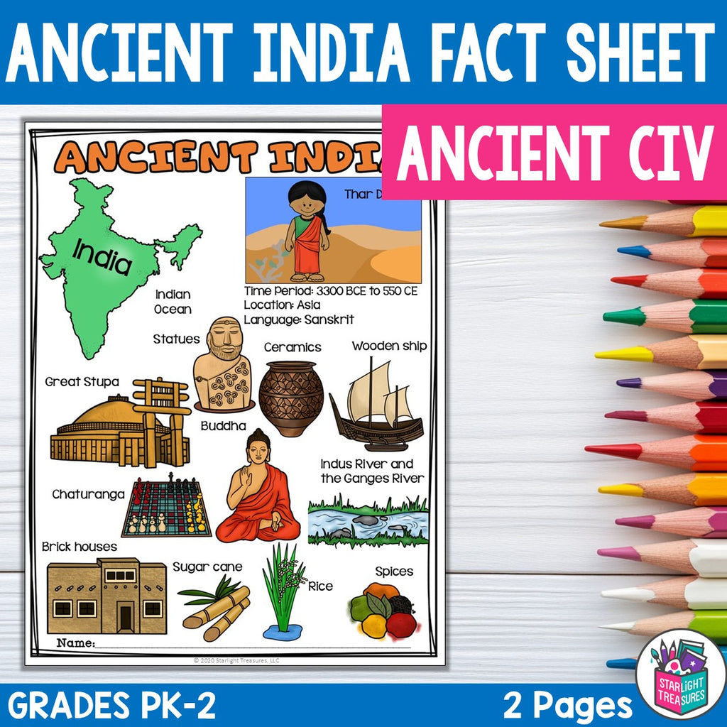 Ancient India Fact Sheet: Ancient Civilizations