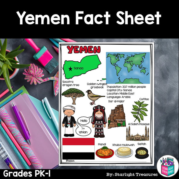 Yemen Fact Sheet for Early Readers - A Country Study