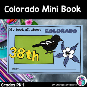 Colorado Mini Book for Early Readers - A State Study