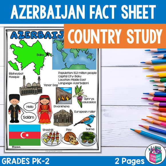 Azerbaijan Fact Sheet for Early Readers - Country Study, Azerbaijan Country Unit