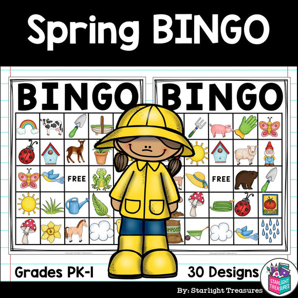 Spring Bingo Cards for Early Readers - Spring Bingo FREEBIE