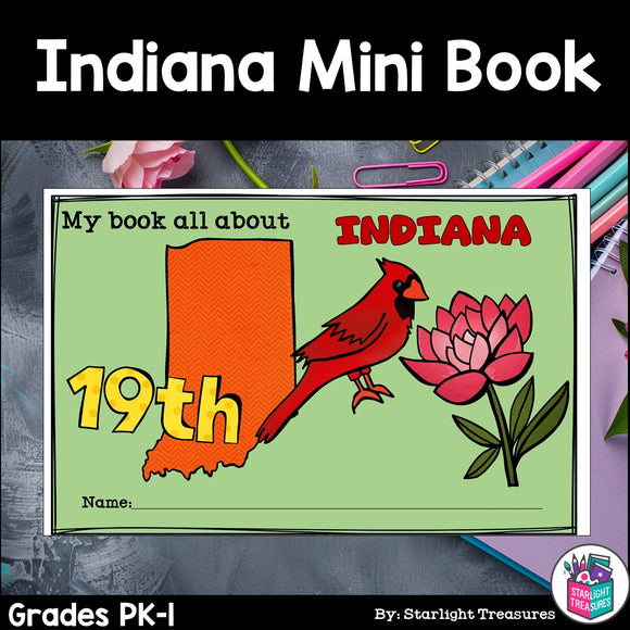 Indiana Mini Book for Early Readers - A State Study