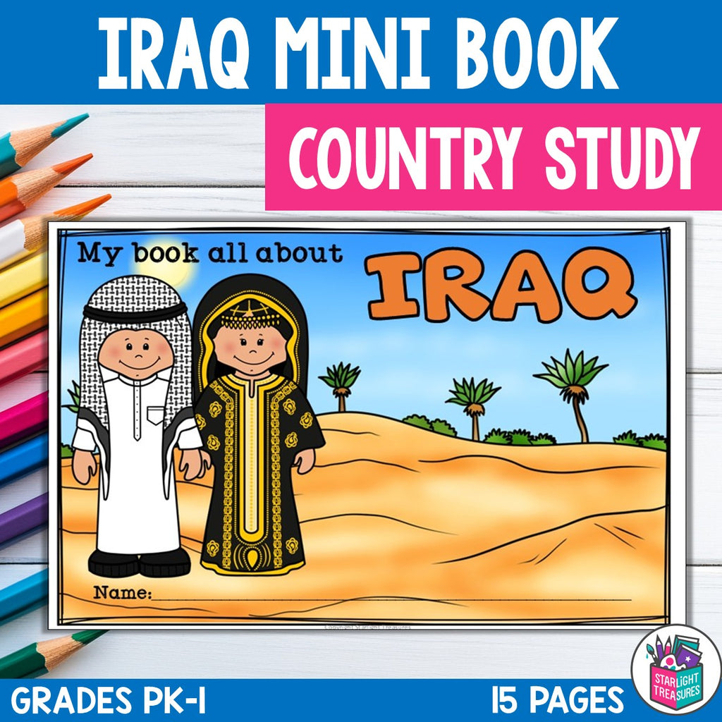 Iraq Mini Book for Early Readers - All About Iraq Country Study Activity Unit