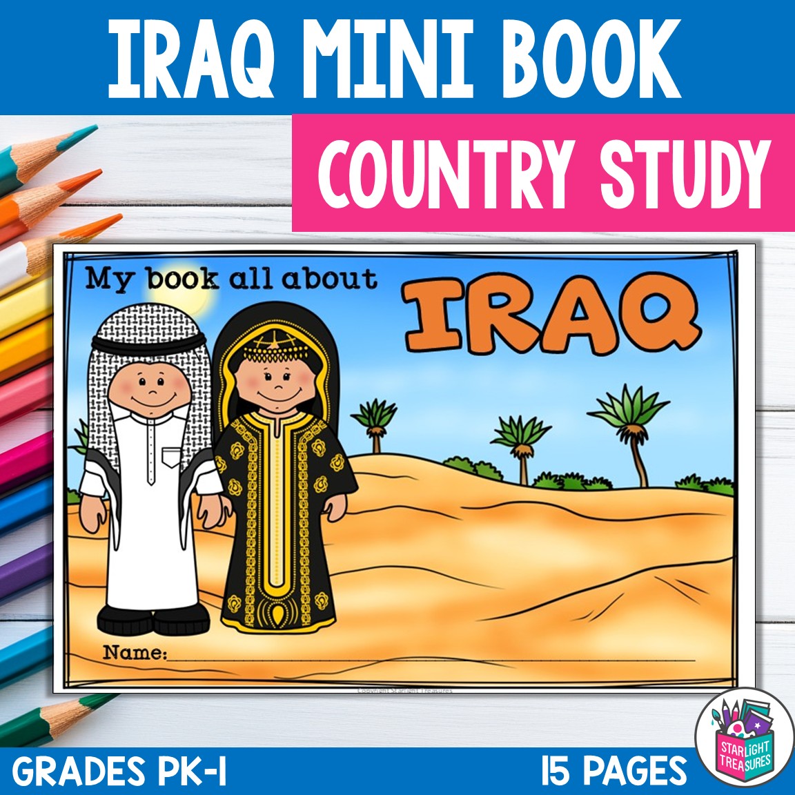 Iraq Mini Book for Early Readers - All About Iraq Country Study Activity Unit