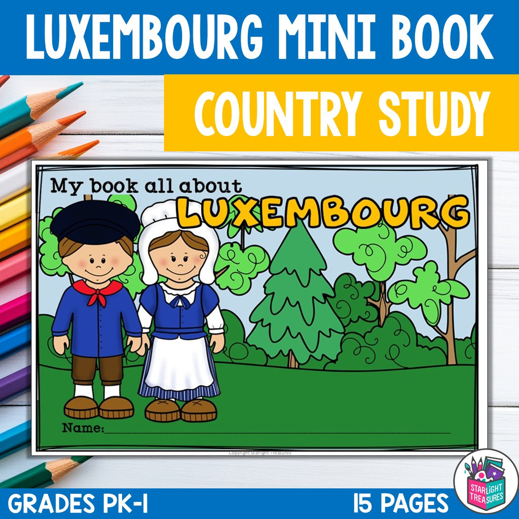 Luxembourg Mini Book for Early Readers - A Country Study, Luxembourg Country