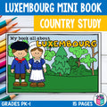 Luxembourg Mini Book for Early Readers - A Country Study, Luxembourg Country