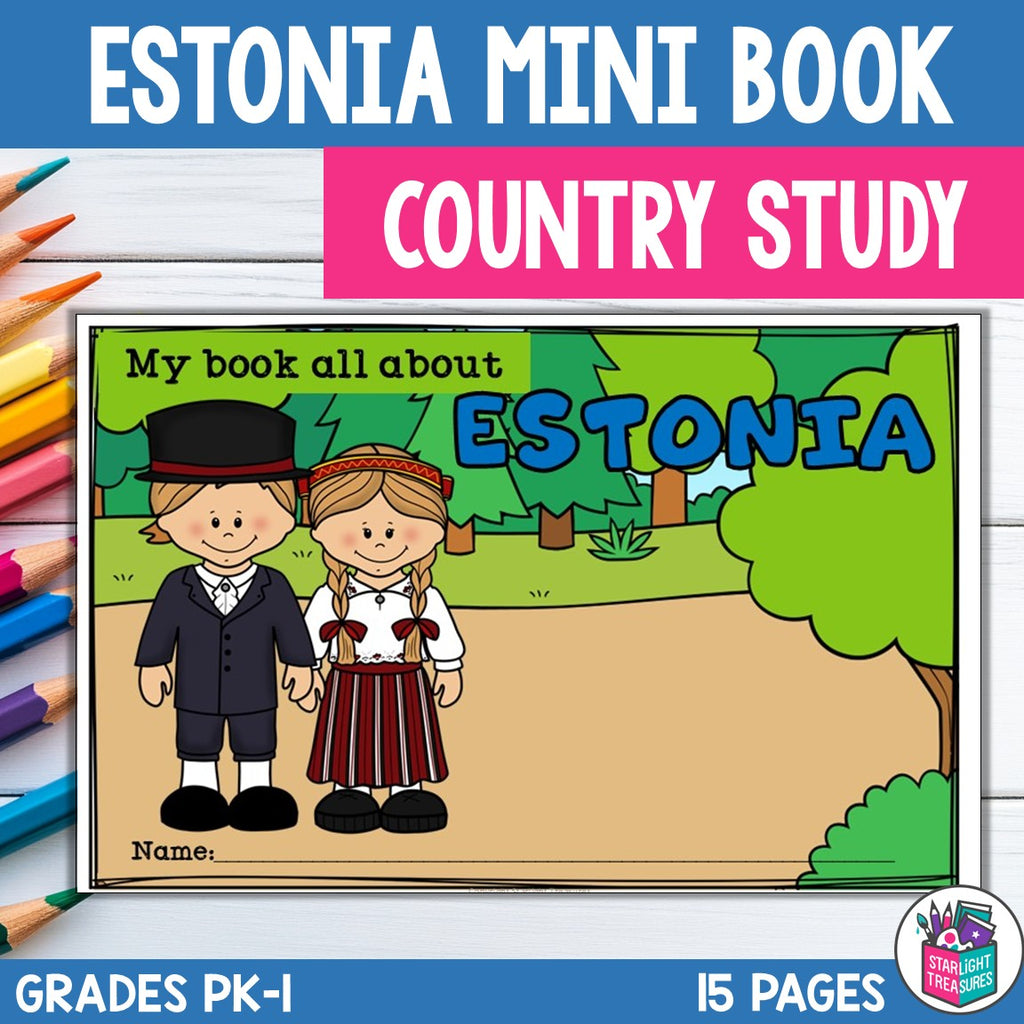 Estonia Mini Book for Early Readers - All About Estonia Country Study Unit