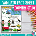 Vanuatu Fact Sheet for Early Readers - Country Study, Vanuatu Country Unit