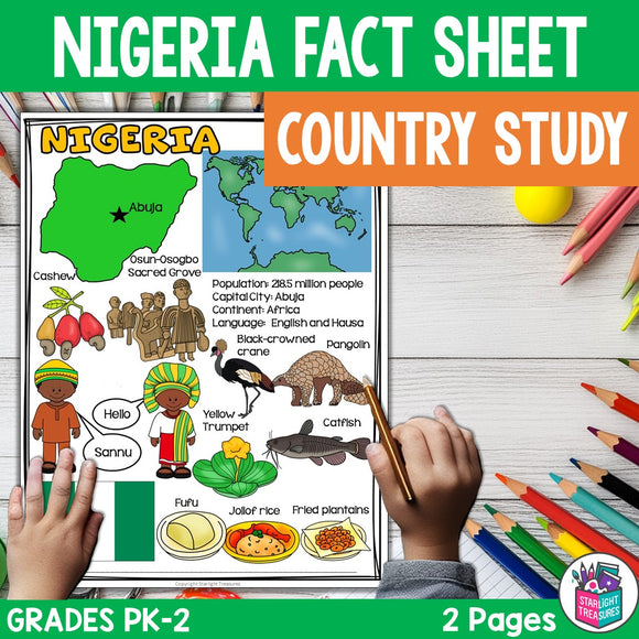 Nigeria Fact Sheet for Early Readers - A Country Study