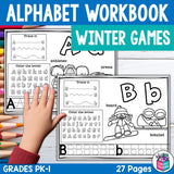 Alphabet Workbook: Worksheets A-Z Winter Olympics 2026