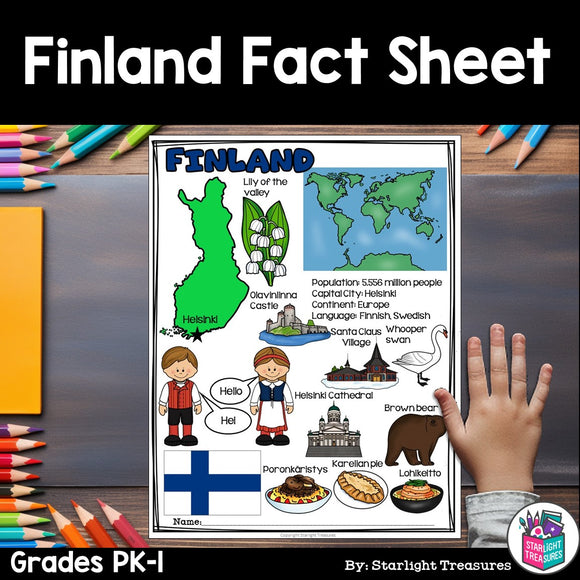 Finland Fact Sheet for Early Readers - A Country Study – Starlight ...