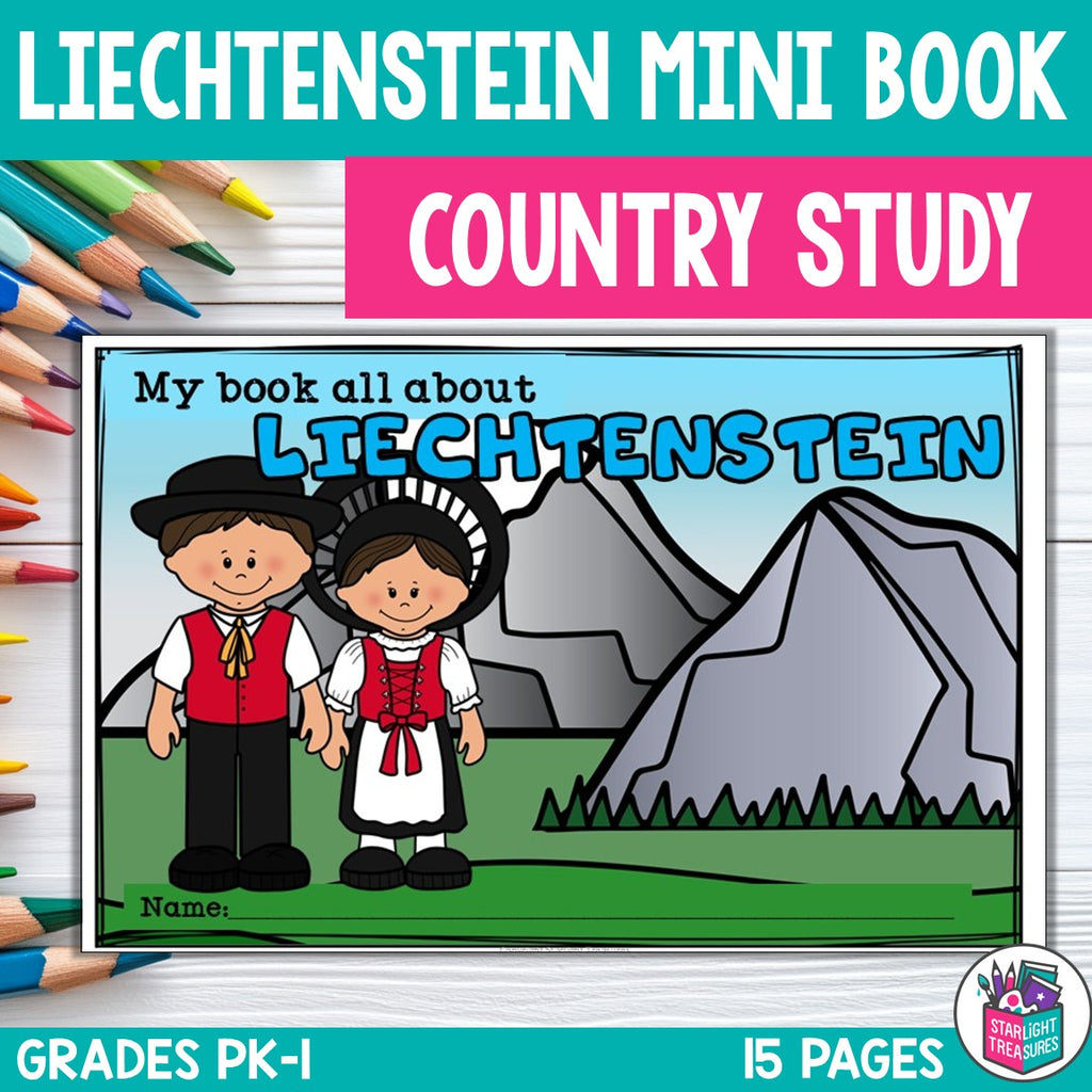Liechtenstein Mini Book for Early Readers - All About Liechtenstein Country Unit