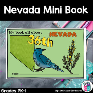 Nevada Mini Book for Early Readers - A State Study