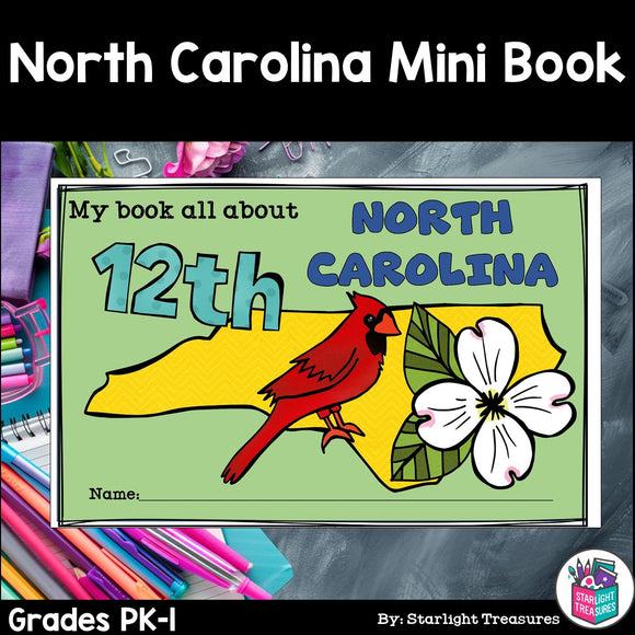 North Carolina Mini Book for Early Readers - A State Study