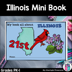 Illinois Mini Book for Early Readers - A State Study