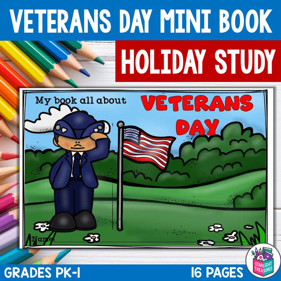Veterans Day Mini Book for Early Readers