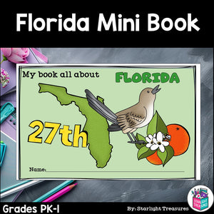 Florida Mini Book for Early Readers - A State Study