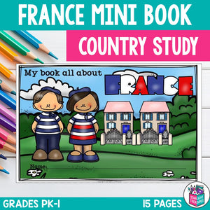 France Mini Book for Early Readers - A Country Study