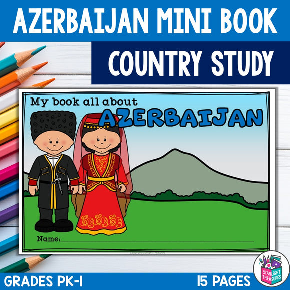 Azerbaijan Mini Book for Early Readers - A Country Study, Azerbaijan Country