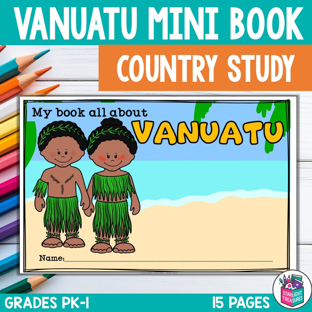 Vanuatu Mini Book for Early Readers - A Country Study, Vanuatu Country Study