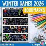 Winter Olympics 2026 Cut n' Color Bookmarks