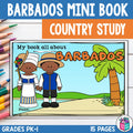 Barbados Mini Book for Early Readers - All About Barbados Country Study Activity
