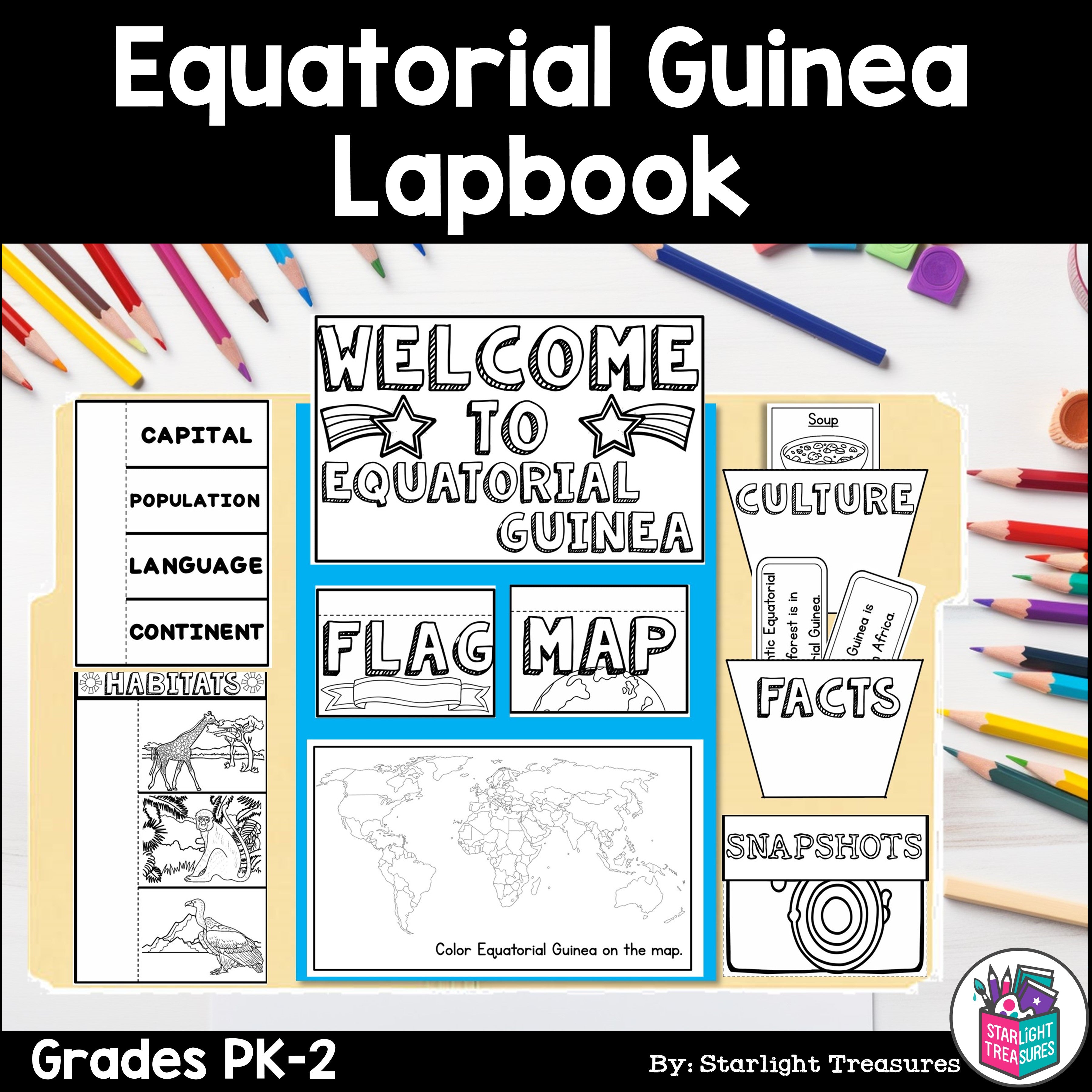 Equatorial Guinea Lapbook for Early Learners - A Country Study