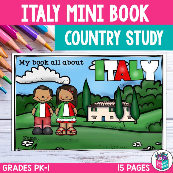 Italy Mini Book for Early Readers - A Country Study