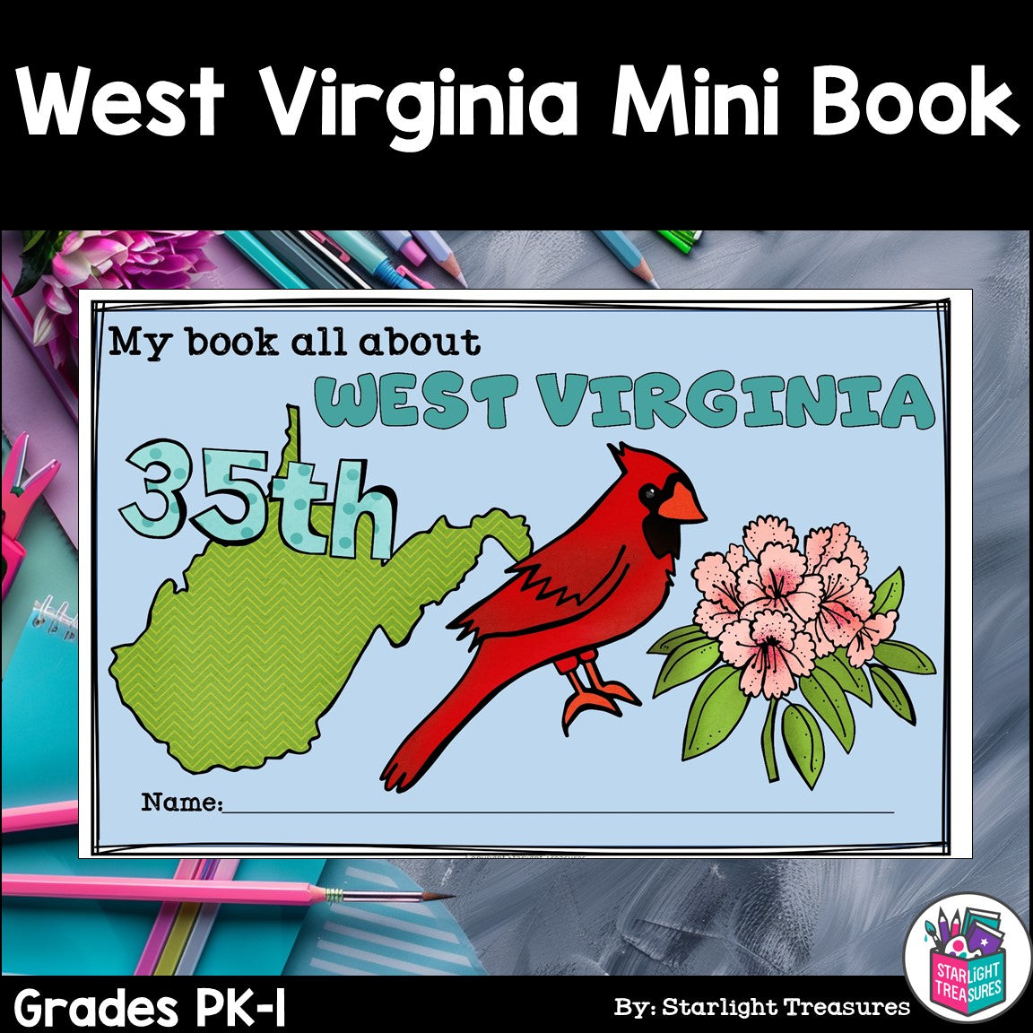 West Virginia Mini Book for Early Readers - A State Study