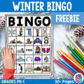 Winter Bingo Cards for Early Readers - Winter Bingo FREEBIE