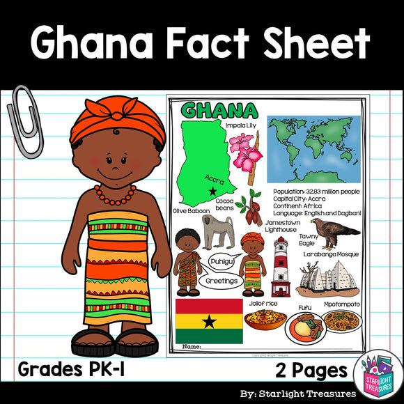 Ghana Fact Sheet for Early Readers - A Country Study