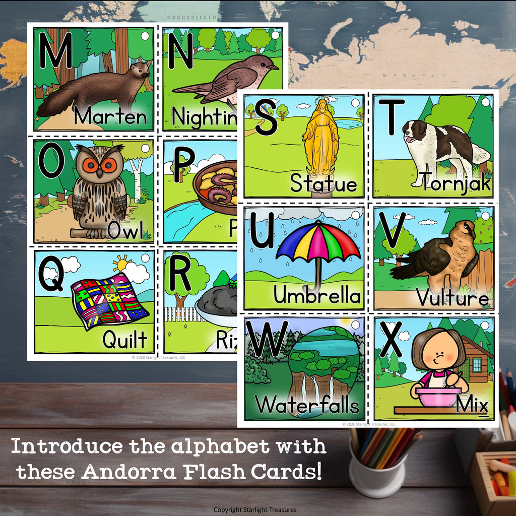 Alphabet Flash Cards for Early Readers - Country of Croatia