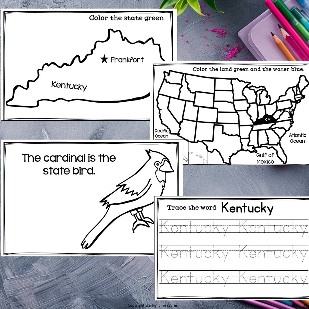 Kentucky Mini Book for Early Readers - A State Study