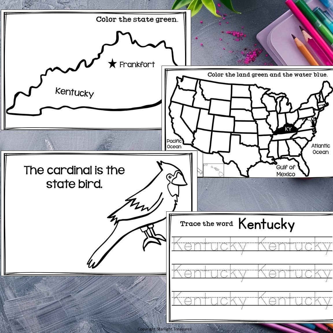 Kentucky Mini Book for Early Readers - A State Study