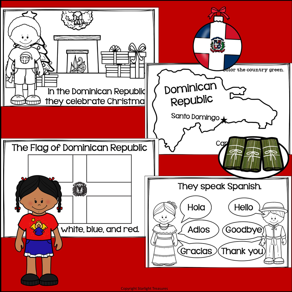 Christmas in the Dominican Republic Mini Book for Early Readers - Christmas