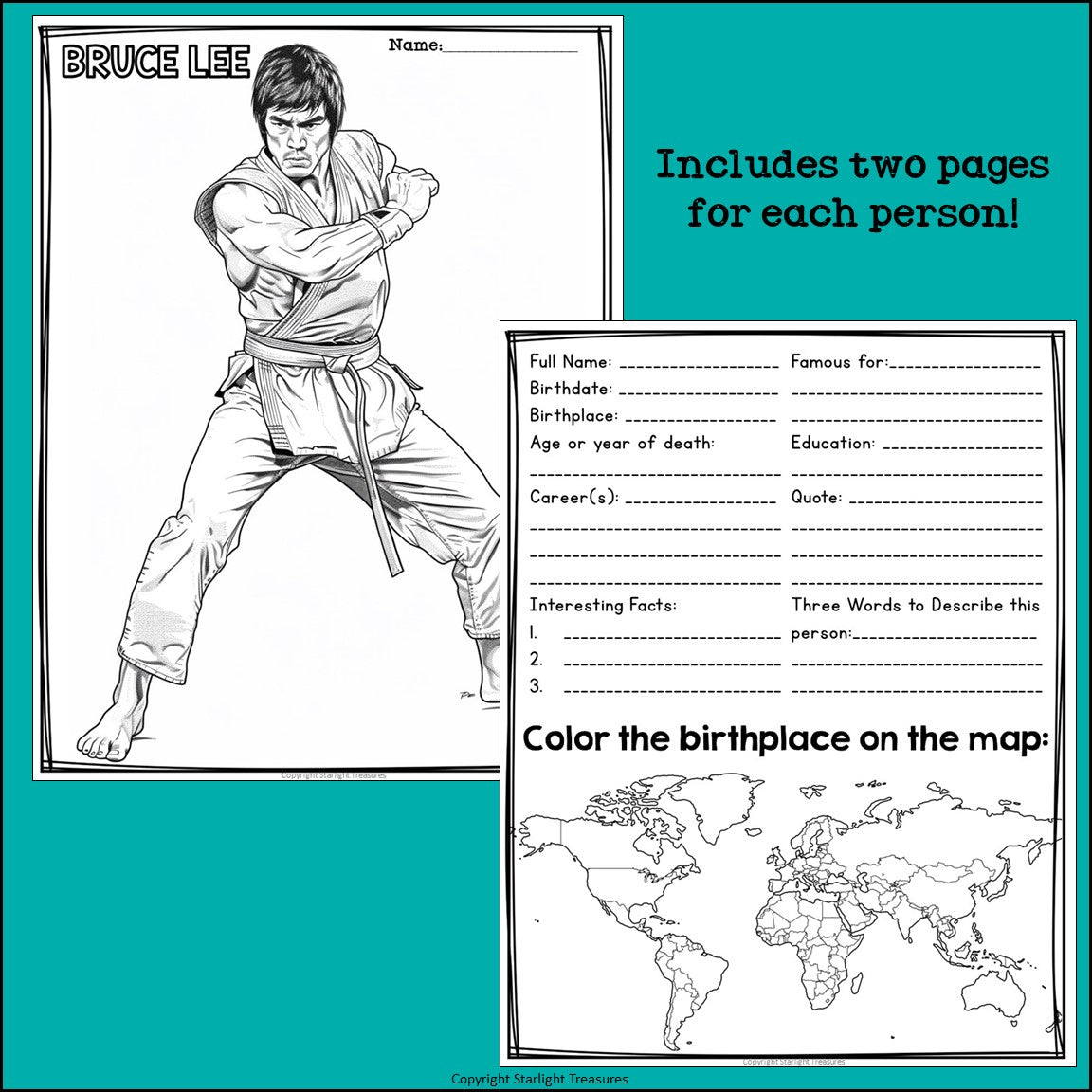 Asian American Pacific Islanders Research Posters, Coloring - Research Project