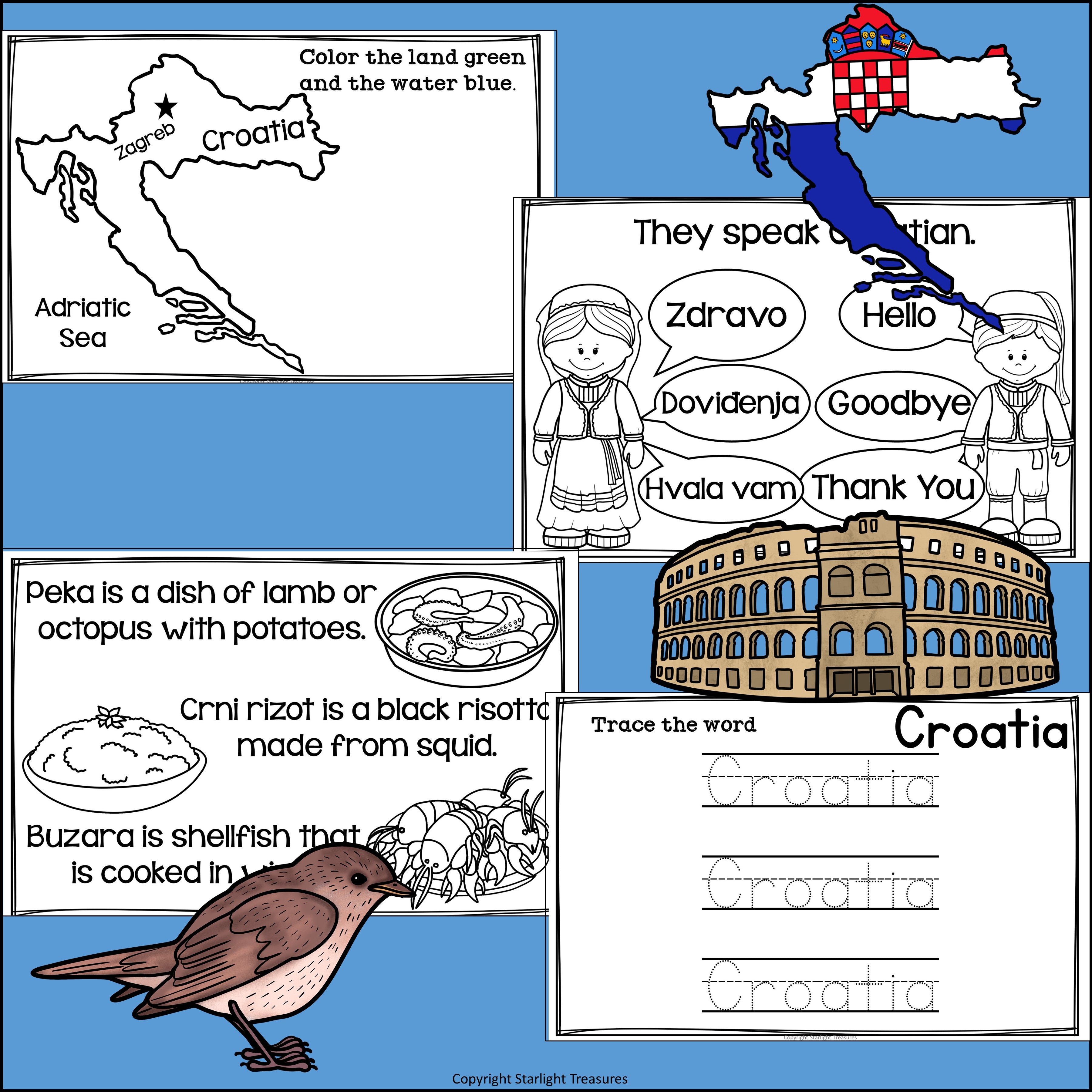 Croatia Mini Book for Early Readers - A Country Study