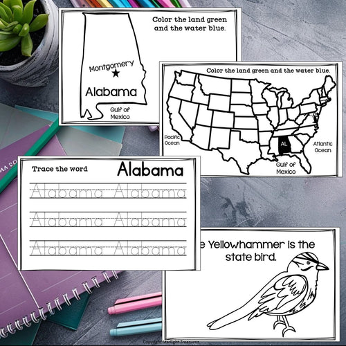 Alabama Mini Book for Early Readers - A State Study