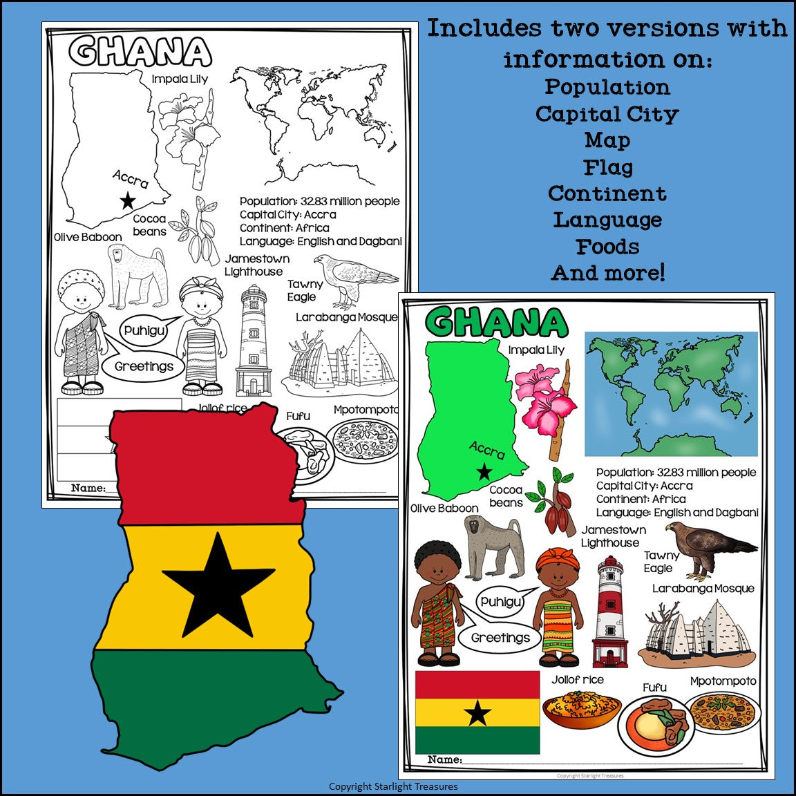 Ghana Fact Sheet for Early Readers - A Country Study