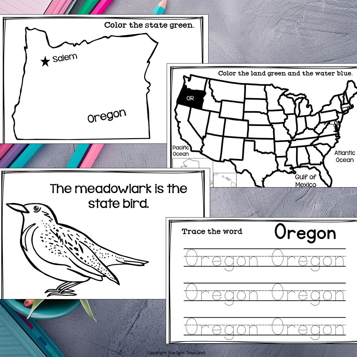 Oregon Mini Book for Early Readers - A State Study