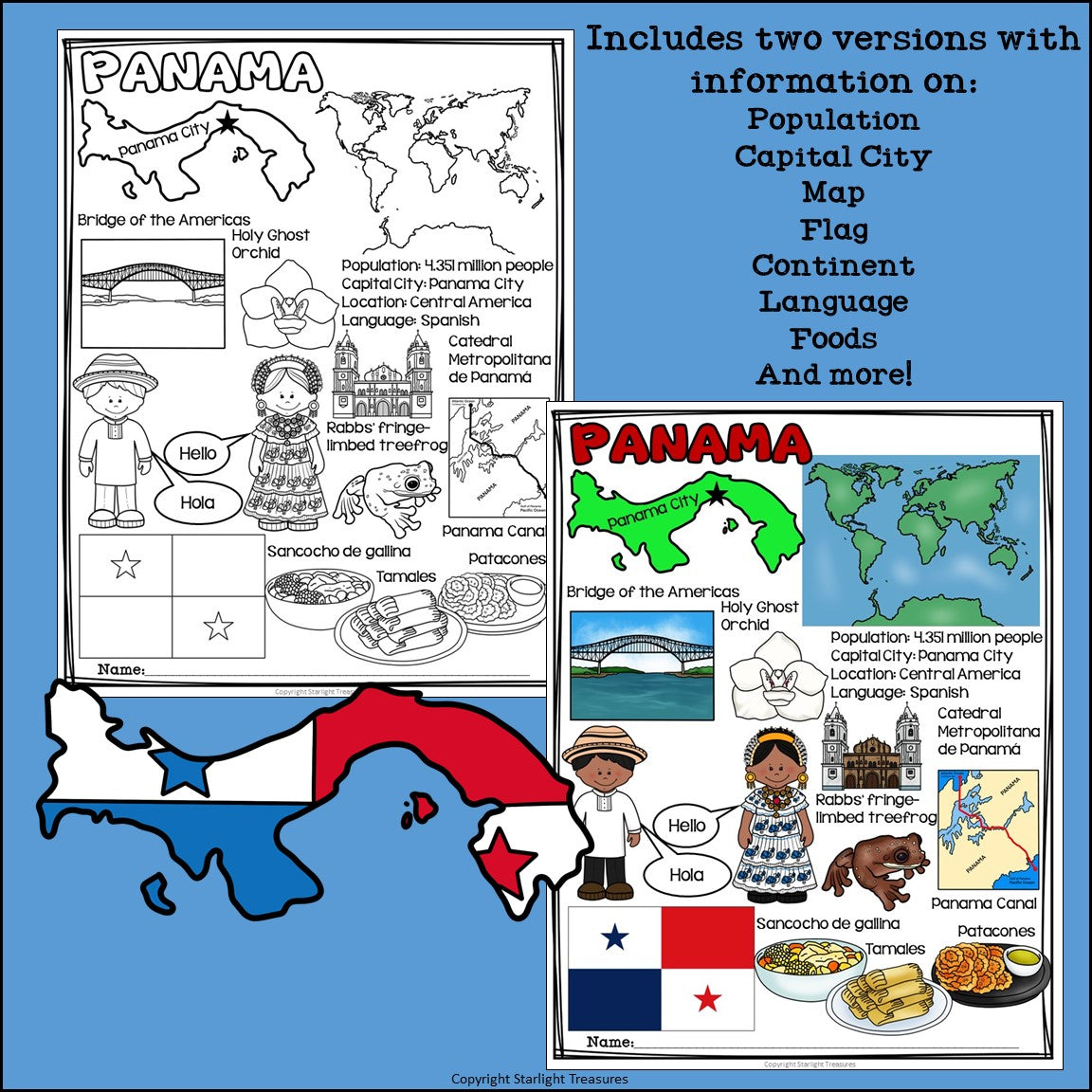 Panama Fact Sheet for Early Readers - A Country Study – Starlight ...