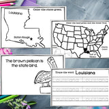 Louisiana Mini Book for Early Readers - A State Study