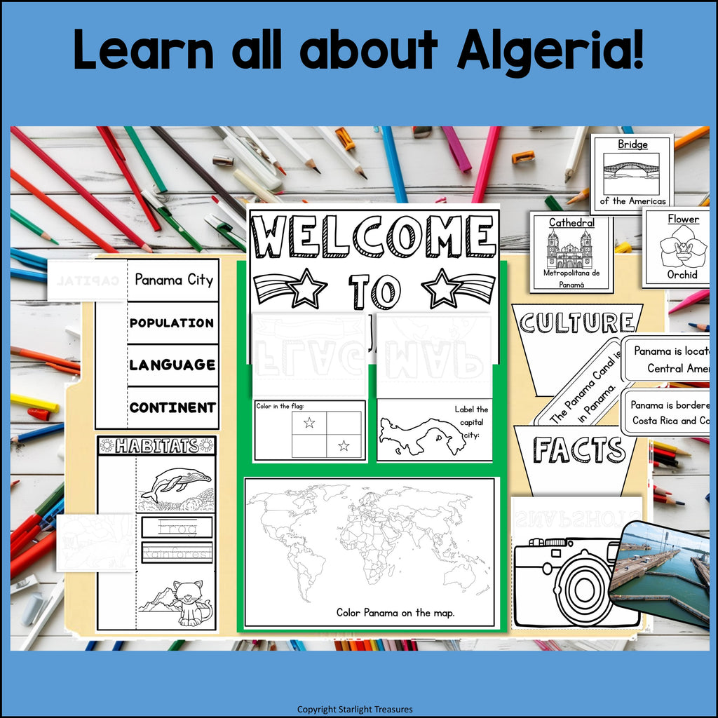 Panama Lapbook for Early Learners - A Country Study