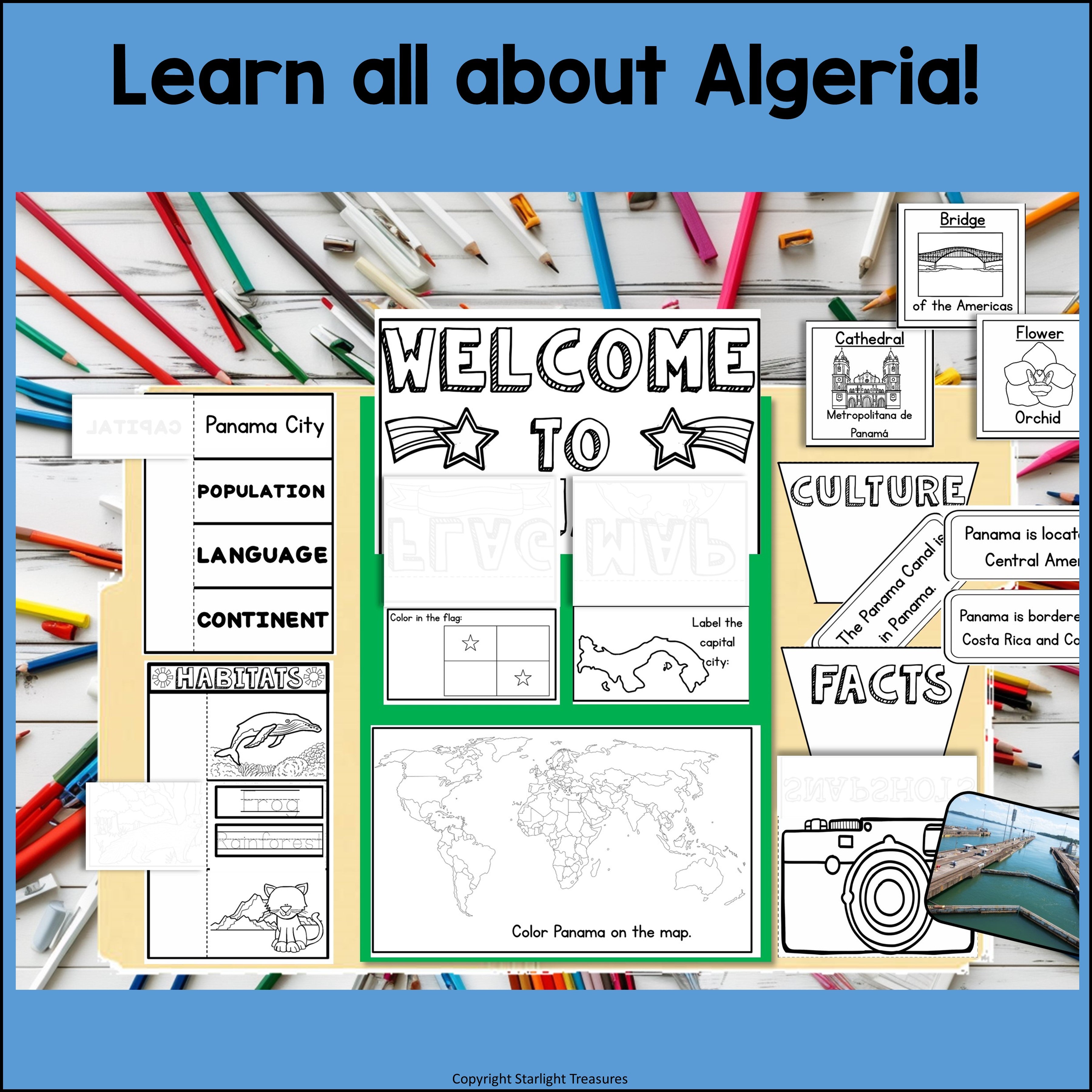Panama Lapbook for Early Learners - A Country Study