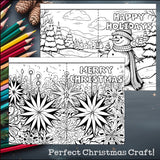 Christmas Cards to Color - Christmas Craft Activities, Holiday Cards, Coloring